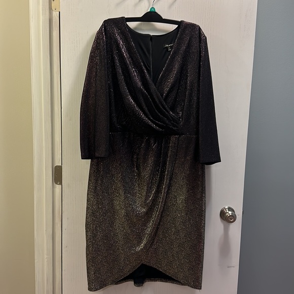 Lane Bryant Cocktail Dress. Size 18. Long Sleeve. Ombre. Shimmering - Picture 5 of 13